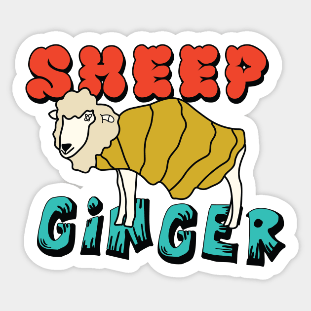 Sheep Ginger Sticker by IAKUKI